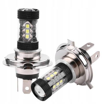 2 SZT H4 12V-24V 80W SAMOCHODOWE ŻARÓWKI LED