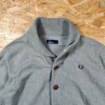 Sweter Bawełniany FRED PERRY Kardigan Rozpinany L