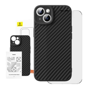 BASEUS WYTRZYMAŁE ETUI OBUDOWA OCHRONNA + SZKŁO HARTOWANE DO IPHONE 15 PLUS