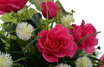 ИСКУССТВЕННЫЕ ЦВЕТЫ БУКЕТ РОЗ КОМПОЗИЦИЯ ЦЕНТР ДЛЯ КЛАДБИЛЯ ВСТАВКА ВАЗЫ