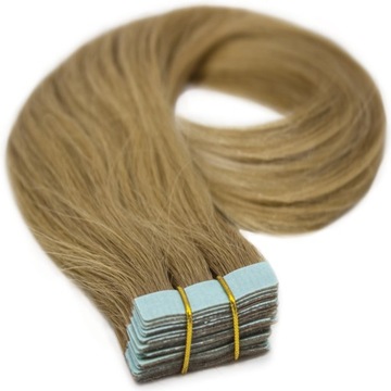 WŁOSY METODA KANAPKOWA NATURALNE TAPE ON 45 CM KANAPKI 20 TAŚM blond 16
