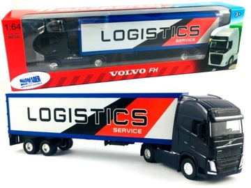 TIR VOLVO FH LOGISTICS MODEL WELLY 1:64 GRANATOWY TIR