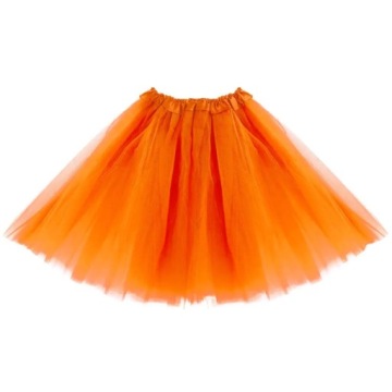 КОМПЛЕКТ ТЫКВЕННАЯ ПОВЯЗКА НА ГОЛОВУ + ОРАНЖЕВАЯ ЮБКА ИЗ ТЮЛЯ 40см