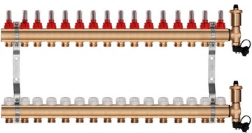 Напольный распределитель 16 из латуни + НАСОС WILO + ЧЕРНЫЙ НАКЛАДНОЙ ШКАФ