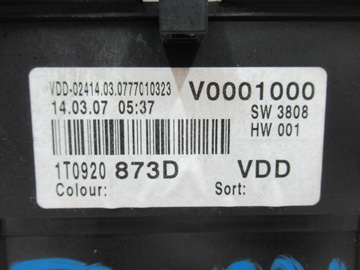 PŘÍSTROJOVÁ DESKA VW TOURAN I 1.6 1T0920873D