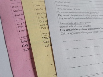 DRUKI SAMOKOPIUJĄCE DL 10 bloczków ORYG + 2 KOPIE