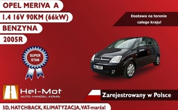 Opel Meriva I 1.4 TWINPORT ecoFLEX 90KM 2005 Opel Meriva 1.4 16V 90KM, Klima, Zarejestrowana w Polsce, VAT-Marza 1.4, zdjęcie 2