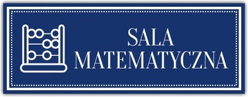 Tabliczka nierdzewana grawer SALA MATEMATYCZNA