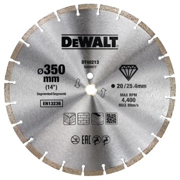 DEWALT TARCZA DIAMENTOWA 350X25,4mm DT40213