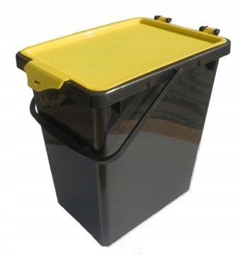 POJEMNIK DO SEGREGACJI ŚMIECI ODPADÓW KOSZ ŻÓŁTY