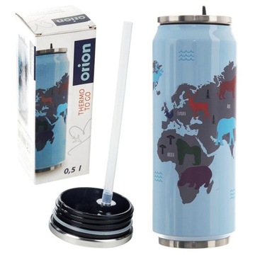 Термокружка, термос, бутылка, карта мира, CAN, 500 мл / Орион