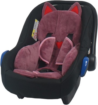 WKŁADKA DO FOTELIKA KOTEK PAZUREK SZARY