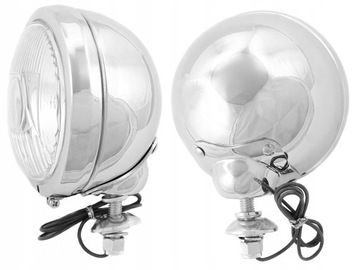 REFLEKTORY LIGHTBARY LAMPY PRZÓD CHROM 4,5 CALA
