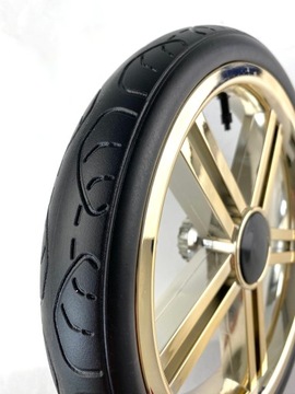 Колесо для коляски, 12 дюймов, прокси заднее, золотое, с ПУ шиной