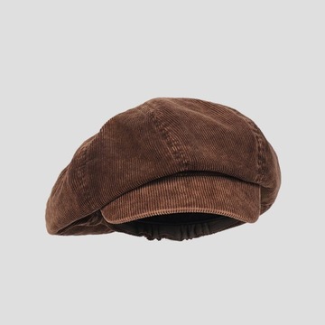 Unisex Casual Retro Beret Spersonalizowany Corduroy Ośmiokątny Kapelusz