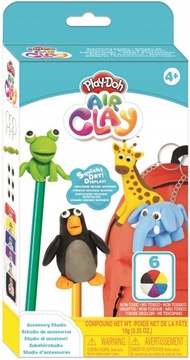 Play-Doh Air Clay Studio Akcesoriów Piankolina Masa Plastyczna 6 kolorów