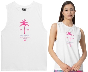 4F TSHIRT KOSZULKA BEZ RĘKAWÓW DAMSKA NA LATO