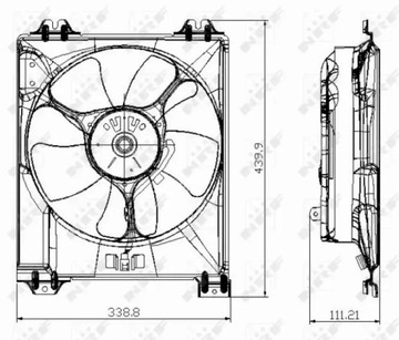 NRF 47677 VENTILÁTOR CHLAZENÍ MOTORU