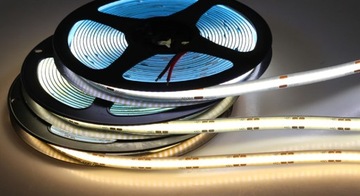 СВЕТОДИОДНАЯ ЛЕНТА COB 12В 12Вт/м ip44 НЕОН НЕЙТРАЛЬНАЯ 1м ЛИНИЯ