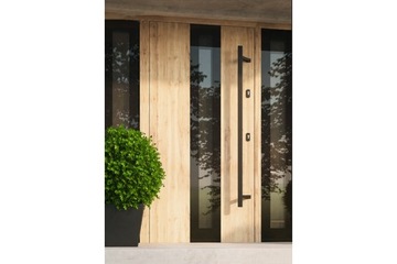 Uchwyt Pochwyt Antaba Furtki Bramy Pojedyńczy 1200mm Stal Nierdzewna Czarny