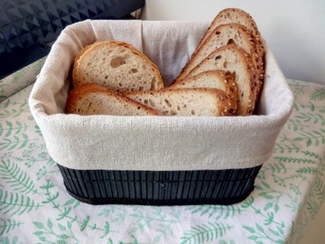 Корзина-органайзер бамбуковая с подкладкой для хранения, черная, 14х25х33 см