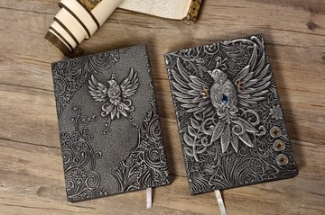 NOTATNIK VINTAGE SKÓRZANY NOTES SKÓRA RZEŹBIONA