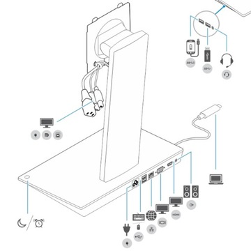 НОГА МОНИТОРА DELL DS1000 КРОНШТЕЙН THUNDERBOLT ДОК-СТАНЦИЯ USB-C