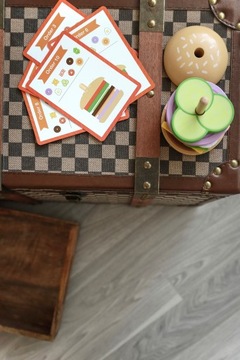 ДЕРЕВЯННЫЙ БУРГЕР-РЕСТОРАН МОНТЕССОРИ ПАЗЛ 15 шт. FSC ВУПИ ЗЕЛЕНЫЙ