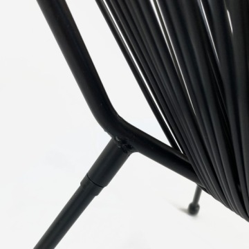 2шт УДОБНОЕ КРЕСЛО САДОВЫЙ СТУЛ ТЕРРАСА БАЛКОН СТОЛ 2x АКАПУЛЬКО ЧЕРНЫЙ