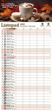 Kalendarz 2025 PLANER do notatek dla 5 osób KAWA