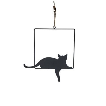 METALOWA DEKORACJA WISZĄCA KOT