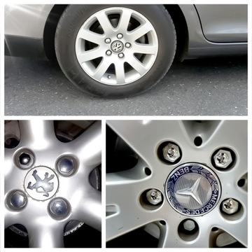 ЗАГЛУШКИ ДЛЯ КОЛЕСНЫХ БОЛТОВ 17мм ХРОМИРОВАННЫЕ КРЫШКИ vw opel audi volvo