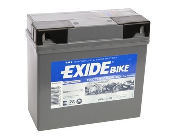 Motocyklowy akumulator 19 Ah EXIDE żelowy GEL12-19