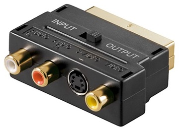 Adapter Scart do Composite Audio Video i S-Video IN/OUT 21-pinowy