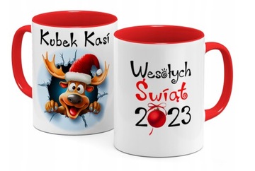 KUBEK Z IMIENIEM NA MIKOŁAJKI ŚWIĄTECZNY PREZENT NA GWIAZDKE BOŻE NARODZENI