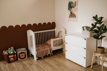 Деревянная детская КРОВАТЬ 120x60 Белый NEL CLOUD KLUPŚ