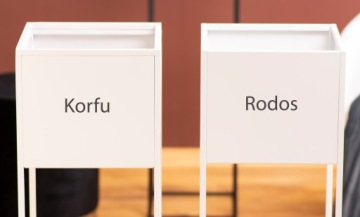 МЕТАЛЛИЧЕСКИЙ ЦВЕТОЧНЫЙ ВАЗ RODOS MAXI, 45 см, БЕЛЫЙ