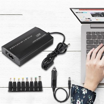 УНИВЕРСАЛЬНЫЙ БЛОК ПИТАНИЯ ДЛЯ НОУТБУКА 120 Вт, 8 ПЕРЕХОДНИКОВ В КОМПЛЕКТЕ, 12 В, 24 В