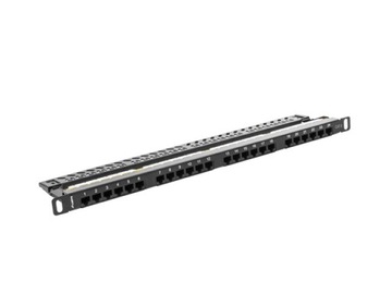 ПАТЧ-ПАНЕЛЬ 24 ПОРТА 0,5U 19” CAT.6 ЧЕРНАЯ LANBERG