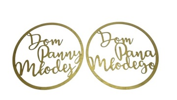 Tablica koło Dom Pana Panny Młodej 2 szt Glamour