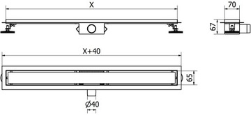 MEXEN LINEAR DRAIN 70 ЧЕРНЫЙ 7 МОДЕЛЕЙ НА ВЫБОР