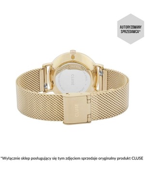 Zegarek damski Cluse Minuit Mesh Gold