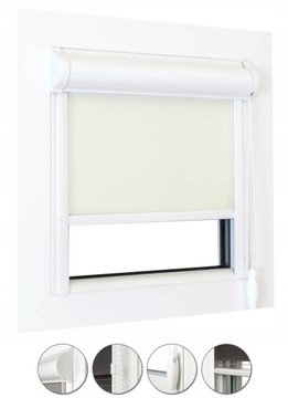 ROLETA W KASECIE Z PROWADNICAMI GŁADKA 92 X 150