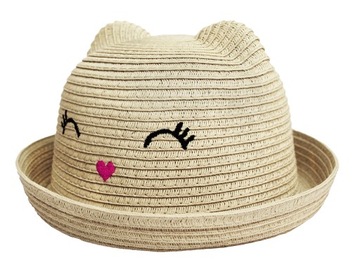 ДЕТСКАЯ ЛЕТНЯЯ ПЛЯЖНАЯ ШАПКА, СОЛОМА, ДЛЯ ЛЕТНИХ ЦВЕТОВ