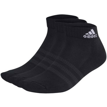 ADIDAS SKARPETY BAWEŁNA DAMSKIE KOSTKI CZARNE 3PAK