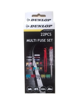 DUNLOP ZESTAW 22 BEZPIECZNIKÓW z TESTEREM NAPIĘCIA