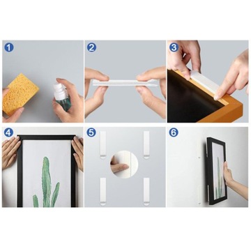 НАБОР ИЗ 4 ПАР САМОКЛЕЯЩИХСЯ ЗАЛИПОК, НЕИНВАЗИВНЫЙ БЕЗ ИНСТРУМЕНТОВ