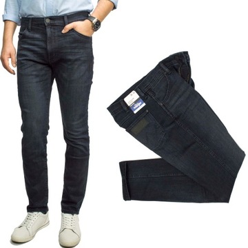 Wrangler Larston Dusky Night męskie spodnie jeansy Slim W30 L32