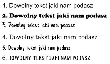 Наклейка с любым текстом, персонализированная, различные шрифты, высота 4 см.