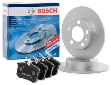 ЗАДНИЕ ТОРМОЗНЫЕ ДИСКИ + КОЛОДКИ BOSCH VW GOLF IV 4